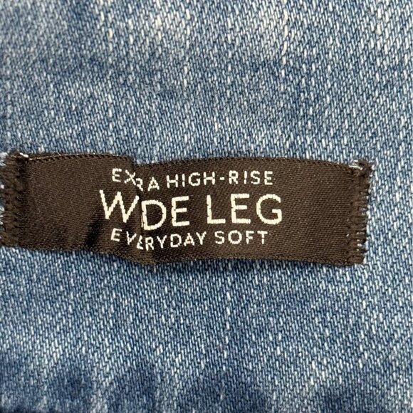 WHBM Wide Leg Jeans Extra High-Rise Everyday Soft With Waist-Tie Womens Size 4 - Picture 3 of 8
